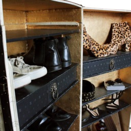 Unique Wardrobe Steamer Trunk - Storage Cabinet Furniture Vintage Style Luxury Shoe Rack _ Monroe - thumbnail 2