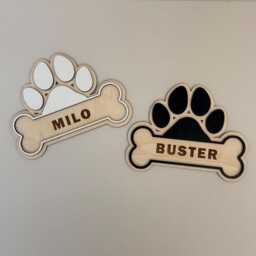 Personalised Wooden Dog Name Sign Custom Pet Wall Decor - thumbnail 3
