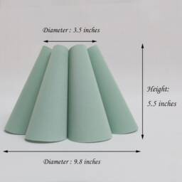 Handmade Light Green Scallop Lampshade Fabric & Acrylic Home Lighting - thumbnail 2