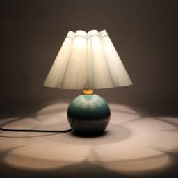 Handmade Light Green Scallop Lampshade Fabric & Acrylic Home Lighting - thumbnail 4