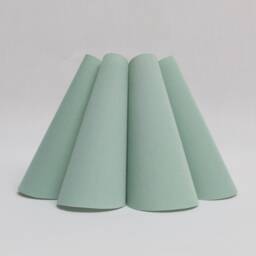 Handmade Light Green Scallop Lampshade Fabric & Acrylic Home Lighting - thumbnail 3