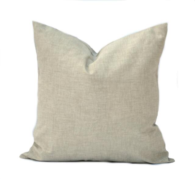One Tan Pillow Covers, Home Decor, Decorative Pillow, Throw Ecru Pillow, Solid - image 1