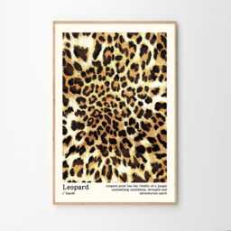Leopard Print Art Canvas Poster, Trendy Wall Art, Apartment Aesthetic Decor, Retro Home Printed Gift - thumbnail 2