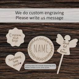 Wooden Photo Frame For Crafts - Laser Cut Blank Shape Home Decoration - thumbnail 2