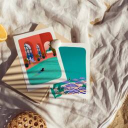 Illustration Of An Indoor Swimming Pool On Paper Poster - thumbnail 2