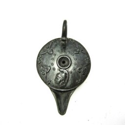 Big Bronze Oil Lamp , Reproduction Of Ancient Greek Oil Lamp Christmas - thumbnail 4