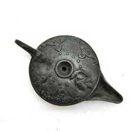 Big Bronze Oil Lamp , Reproduction Of Ancient Greek Oil Lamp Christmas - thumbnail 2