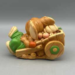 Pendelfin Rabbit Collectors Stoneware Figurine Barrow Boy Wearing Green Outfit - E - thumbnail 3