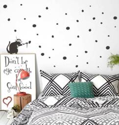 Hand Drawn Polka Dots Decals, Irregular Graffiti Dot Wall Stickers, Dalmatian Spots Decal, Imperfect Sticker Decals - thumbnail 1