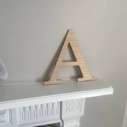 25cm Large Wooden Nursery Name, Children's Room Decor, Oak Alphabet Signs, Baby Letters, Wood Wall Hangings, Gift For Baby - thumbnail 4