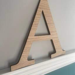 25cm Large Wooden Nursery Name, Children's Room Decor, Oak Alphabet Signs, Baby Letters, Wood Wall Hangings, Gift For Baby - thumbnail 3