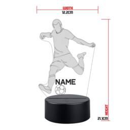 Personalised Football Led Night Light Remote Controlled Sports Lamp - thumbnail 2