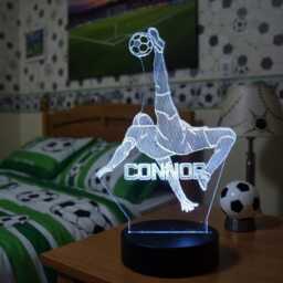 Personalised Football Led Night Light Remote Controlled Sports Lamp - thumbnail 1