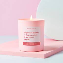 Funny Engagement Gift Congrats On Deciding To Shag One Person Soy Wax Candle - thumbnail 1
