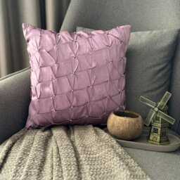 Bead Knotted Solid Color Pattern, Lavender Purple Taffeta, 24x24/26x26 Modern Euro Sham - Texture - thumbnail 2