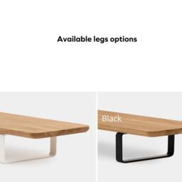 Oakywood Dual Monitor Stand Solid Wood Desk Shelf Organizer - thumbnail 4
