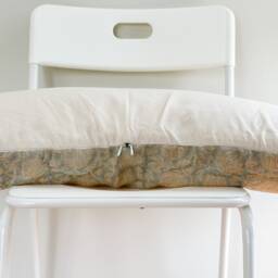 Lumbar Pillow Cover Indian Block Print Floral Batik, Boho Farmhouse Decor - thumbnail 3