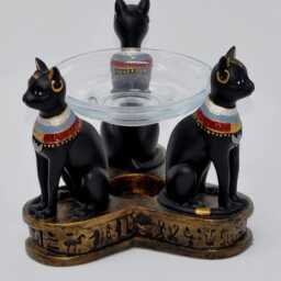Ancient Egyptians Figures - Horus /Bastet /Nefertiti Oil Perfume Burning 3 Style Brought To You From Egypt With Love - thumbnail 2