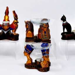 Ancient Egyptians Figures - Horus /Bastet /Nefertiti Oil Perfume Burning 3 Style Brought To You From Egypt With Love - thumbnail 3