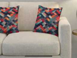 Made By Order Geometric Pattern Abstract Multicoloured Pattern Cushion Covers Any Size On Demand Custom Size