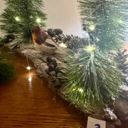 Christmas Table Decoration With Battery Lights, Oak - thumbnail 3