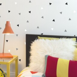 Mini Confetti Triangles - Vinyl Wall Decals 3cm - 1.2 Inch 3-4 Colours Sets Of 198 Stickers Baby Boys Girls Nursery Kids Room D??cor - thumbnail 2
