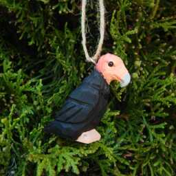 California Condor Wooden Figurine - Hand-Carved Vulture Bird Statue Decor - thumbnail 4