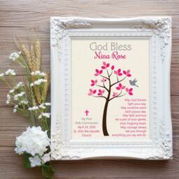 Communion Gift For Girl, Keepsake Gift, Blessing Child Prayer Child Religious Poem - thumbnail 1