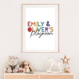 Playroom Prints, Name Print, Wall Art, Brother & Sister Sibling Big Sis, Bro - thumbnail 3