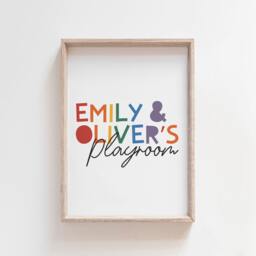 Playroom Prints, Name Print, Wall Art, Brother & Sister Sibling Big Sis, Bro - thumbnail 1