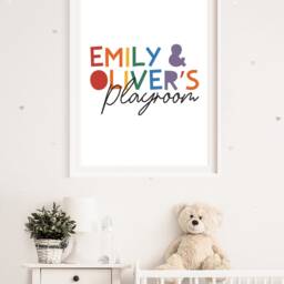 Playroom Prints, Name Print, Wall Art, Brother & Sister Sibling Big Sis, Bro - thumbnail 2