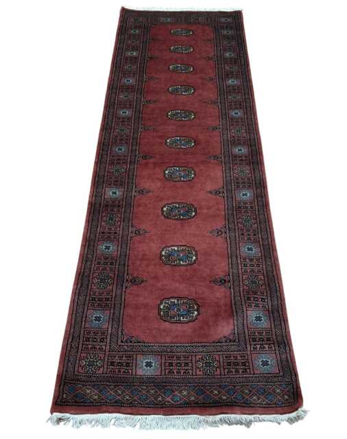 2.6x8 Pink Color Bokhara Rug - Runner Hallway Luxury Bukhara Fine Quality Woolen Afghan - image 1