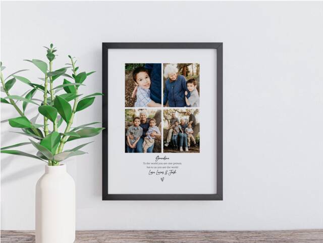 Grandma Personalised Photo Frame Mothers Day Gift, Nanny Picture Print, Mum Gift For Gran, Nan Birthday - image 1