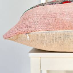 Vintage Embroidered Silk Textile Ethnic Piece Of Tradition Costume Pillow Cover - thumbnail 4