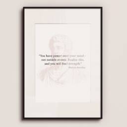Marcus Aurelius Quote Print - Watercolour Paper Gift Birthday Christmas Present You Have Power Over You Mind, Not Outside Events - thumbnail 1