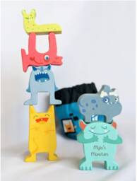 Personalised Stacking Toy Wooden 3rd Birthday Monster Game Educational Toddler Christmas Gift - thumbnail 3