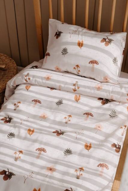 Forest Duvet Cover Set - Crib Baby Bedding Toddler Twin Size Gifts Organic Cotton - image 1