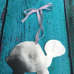 Cute Little Turtle, Ornament, Decoration, Handcrafted, Metal, Wall Hanging, Whimsical Turtle, Baby Room Decor, Kids Art, Zoo Decor - thumbnail 2