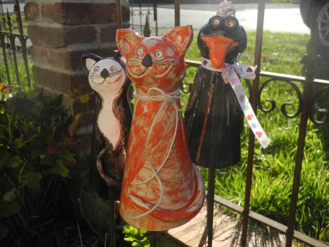 Fence-Sitter Cat in Orange - image 1