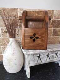 Toilet Roll Holder, Wall Mounted, Quirky Loo Roll, Wooden Rack, Bathroom Accessories, Home Decor