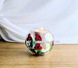 Hand Painted Tea Light Holder - thumbnail 1