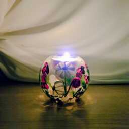 Hand Painted Tea Light Holder - thumbnail 4
