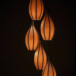 Wood Veneer Hanging Lamp, Pendant Unique Light Fixtures - Drop 45 Pendant - thumbnail 2