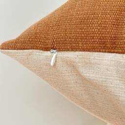 Brown Tribal Hemp Hand Woven Natural Dye Color Hmong Lumbar Pillow Cover - thumbnail 3