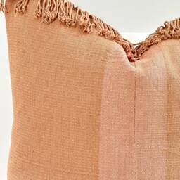 Brown Tribal Hemp Hand Woven Natural Dye Color Hmong Lumbar Pillow Cover - thumbnail 2