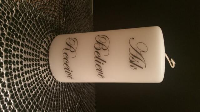 Ask, Believe, Receive, Inspirational Candle - image 1