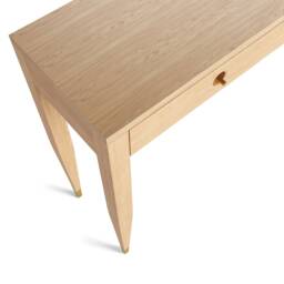 Handmade Walnut Console Table - Mid-Century Modern Marble Top Entryway - thumbnail 3