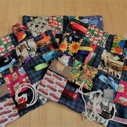 Mens Plaid Dementia Alzheimers Fidget Blanket - thumbnail 3