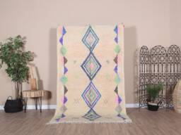 Moroccan Boujaad Rug, Authentic 5x8 Ft - thumbnail 1