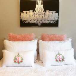 Monogrammed Pagoda Lumbar Pillow - thumbnail 2